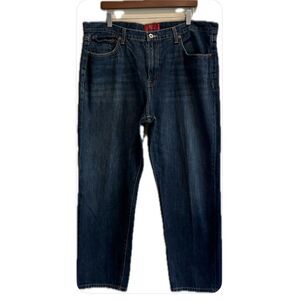 Lucky Brand 429 Classic Straight  Dark Wash Blue Denim Jeans 40S